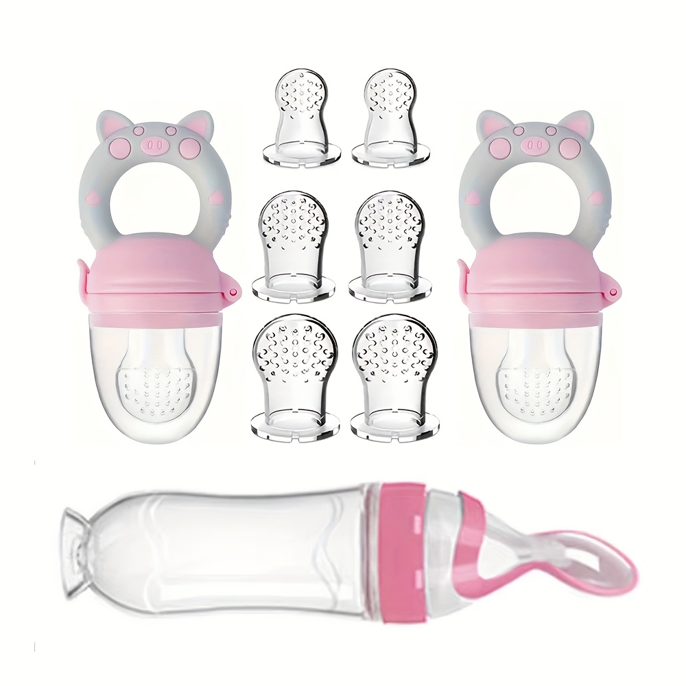Baby Products Nipples - 9pcs Feeding Cutlery:1 Silicone Feeding Bottle