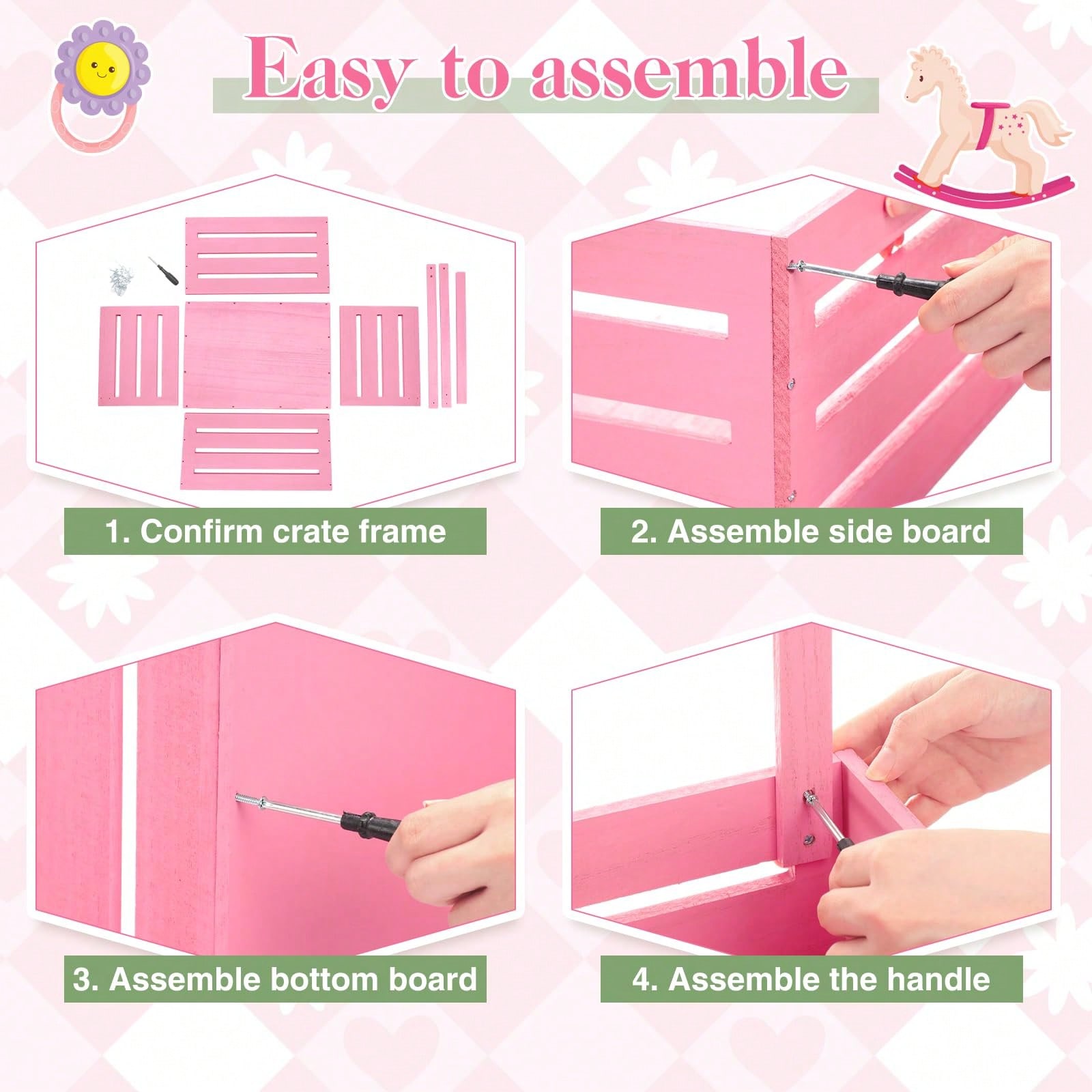 Wooden Baby Shower Crate Close - đánh giá và giá Baby Products Hamper