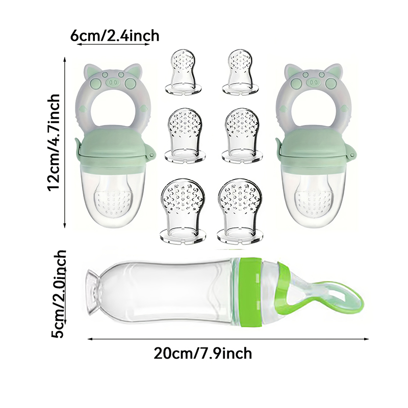 9pcs Feeding Cutlery:1 Silicon - đánh giá và giá Baby Products Nipples